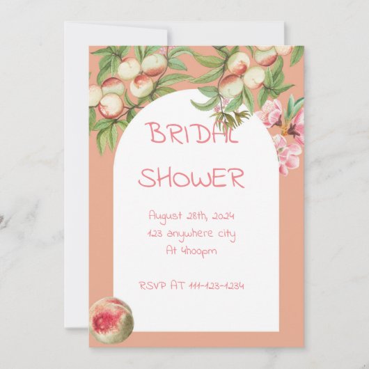 ブライダルシャワー招待 招待状 (正面)