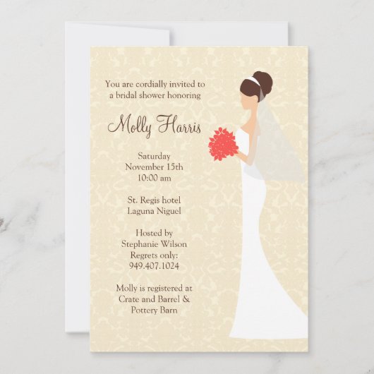 ブライダルシャワー招待 招待状 (正面)