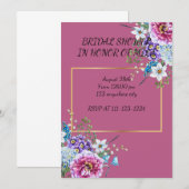 ブライダルシャワー招待 招待状 (正面/裏面)