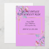 ブライダルシャワー招待 招待状 (正面/裏面)