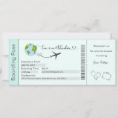 ブライダルシャワー招待、旅行テーマブライダル 招待状 (正面)