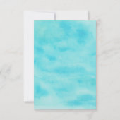 ブライダルシャワー招待 – 水彩、ビーチ、金ゴールド 招待状 (裏面)