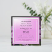 ブライダルシャワー招待、紫のダリア 招待状 (スタンド正面)