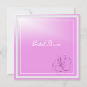 ブライダルシャワー招待、紫の花 招待状 (裏面)