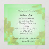 ブライダルシャワー招待、黄色のチューリップ花 招待状 (正面/裏面)