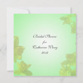 ブライダルシャワー招待、黄色のチューリップ花 招待状 (裏面)