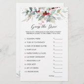 ブライダルシャワー推定価格の冬の果実の葉 便箋 (正面/裏面)