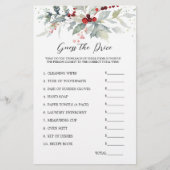 ブライダルシャワー推定価格の冬の果実の葉 便箋 (正面)