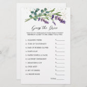 ブライダルシャワー推測プライスゲームラベンダーユーカリ 便箋 (正面/裏面)