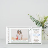 ブライダルシャワー搭乗券フォト招待状 (スタンド正面)