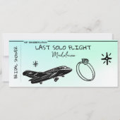 ブライダルシャワー搭乗券ラストソロフライトブルー 招待状 (裏面)