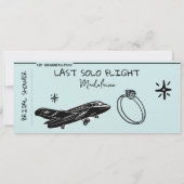 ブライダルシャワー搭乗券ラストソロフライトブルー 招待状 (裏面)