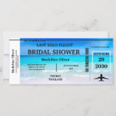 ブライダルシャワー搭乗券ラストソロ飛行 (正面)