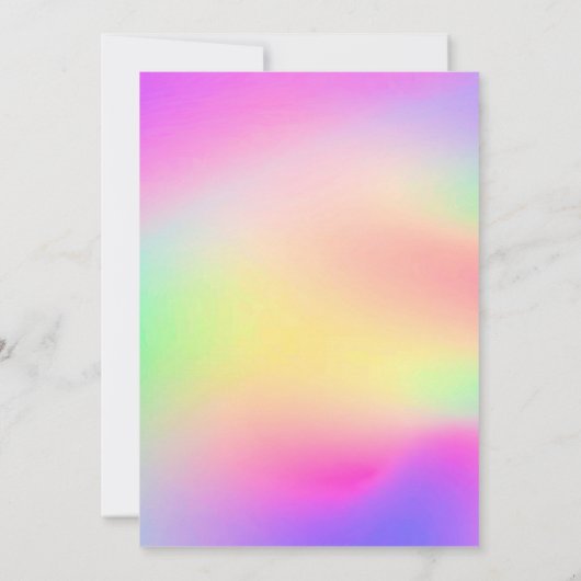 ブライダルシャワー数々の色モダン 招待状 (裏面)