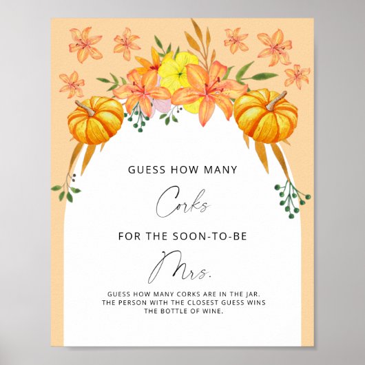 ブライダルシャワー数を推測 ポスター (正面)