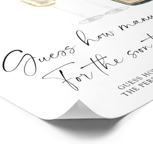 ブライダルシャワー数を推測 ポスター (角)