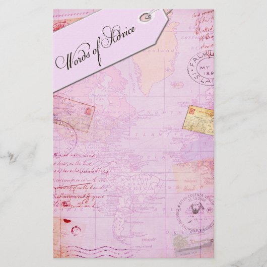 ブライダルシャワー文具 便箋 (正面)