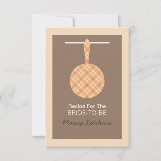 ブライダルシャワー料理テーマカスタムレシピカード (正面)