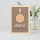 ブライダルシャワー料理テーマカスタムレシピカード (スタンド正面)