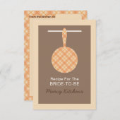 ブライダルシャワー料理テーマカスタムレシピカード (正面/裏面)