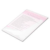 ブライダルシャワー新婚ゲーム – ピンク ノートパッド (アングル)