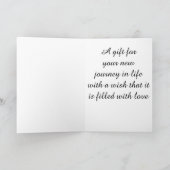 ブライダルシャワー新旅行の願いを込めたカード 招待状 (内部)