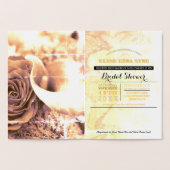 ブライダルシャワー旅券金ゴールド箔 箔カード (内部)