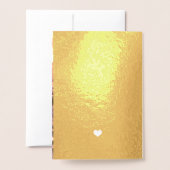 ブライダルシャワー旅券金ゴールド箔 箔カード (裏面封筒付き)