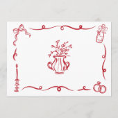 ブライダルシャワー旅程お洒落手描き プログラム (裏面)