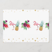 ブライダルシャワー旅程アロハフラミンゴピナップル プログラム (裏面)