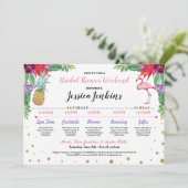 ブライダルシャワー旅程アロハフラミンゴピナップル プログラム (スタンド正面)