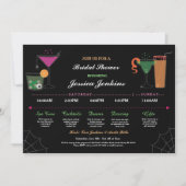 ブライダルシャワー旅程カクテルハロウィーン招待状 招待状 (正面)