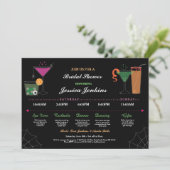 ブライダルシャワー旅程カクテルハロウィーン招待状 招待状 (スタンド正面)