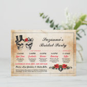 ブライダルシャワー旅程バチェロレッテスカル計画 招待状 (スタンド正面)