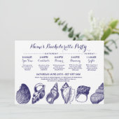 ブライダルシャワー旅程ビーチ結婚式シェルシー 招待状 (スタンド正面)