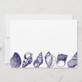 ブライダルシャワー旅程ビーチ結婚式シェルシー 招待状 (裏面)