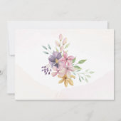 ブライダルシャワー旅程フラワーズフローラ水彩 招待状 (裏面)