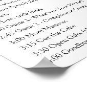 ブライダルシャワー旅程プランおもしろいFabポスター ポスター (角)