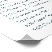 ブライダルシャワー旅程プランブルーフローラFabおもしろい ポスター (角)