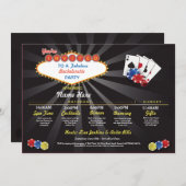 ブライダルシャワー旅程ラスベガスLVバチェロレッテ 招待状 (正面/裏面)