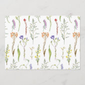 ブライダルシャワー旅程ワイルドフラワーフローラ プログラム (裏面)