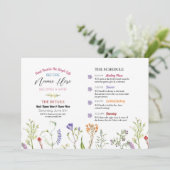 ブライダルシャワー旅程ワイルドフラワーフローラ プログラム (スタンド正面)