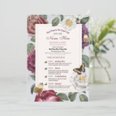 ブライダルシャワー旅程開花フローラ蝶 プログラム (スタンド正面)