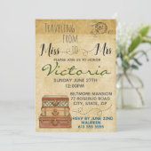 ブライダルシャワー旅行への招待 招待状 (スタンド正面)