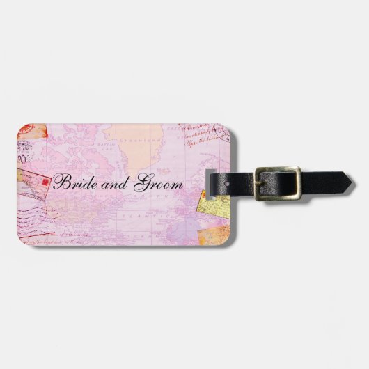 ブライダルシャワー旅行テーマ ラゲッジタグ (正面横)