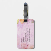 ブライダルシャワー旅行テーマ ラゲッジタグ (裏面縦)