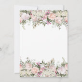 ブライダルシャワー旅行写真推測ゲームカード 招待状 (裏面)