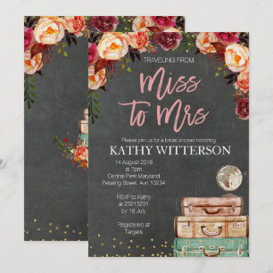 ブライダルシャワー旅行招待状 招待状