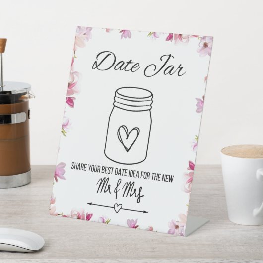 ブライダルシャワー日付JARアイディアペデスタルサイン 台座サイン (インサイチュ)