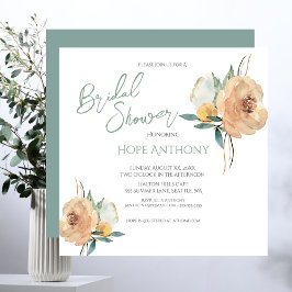 ブライダルシャワー明るい夏の花エレガント 招待状